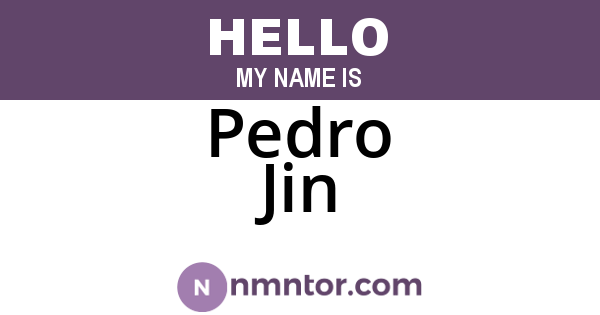 Pedro Jin