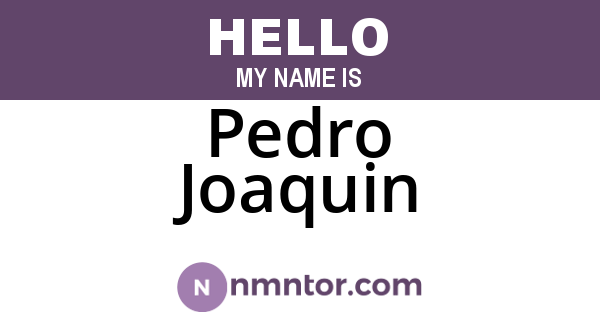 Pedro Joaquin