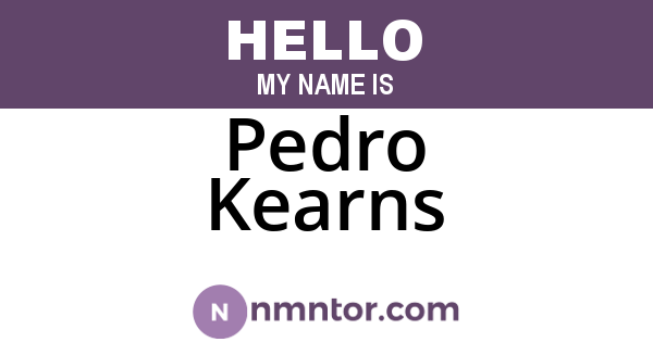 Pedro Kearns