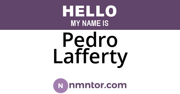 Pedro Lafferty