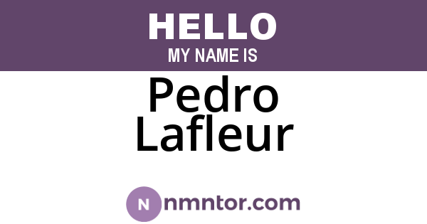 Pedro Lafleur