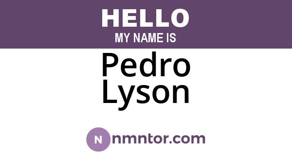 Pedro Lyson