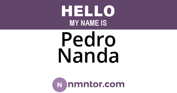 Pedro Nanda