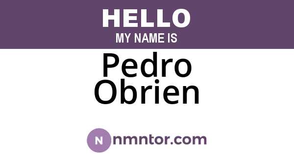 Pedro Obrien