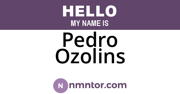 Pedro Ozolins