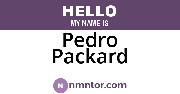 Pedro Packard