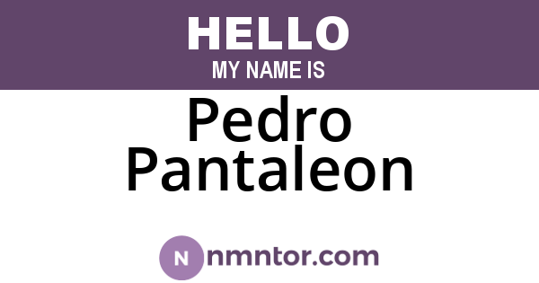 Pedro Pantaleon