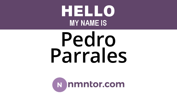 Pedro Parrales