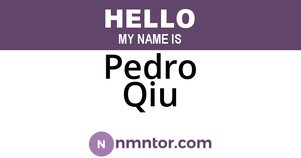 Pedro Qiu
