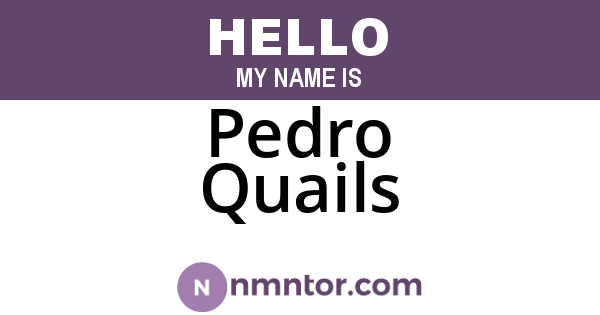 Pedro Quails
