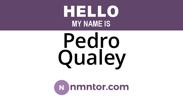 Pedro Qualey