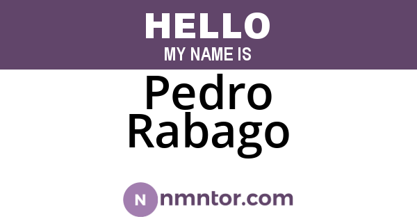 Pedro Rabago