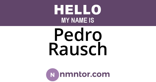 Pedro Rausch