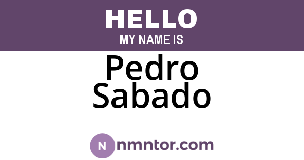Pedro Sabado