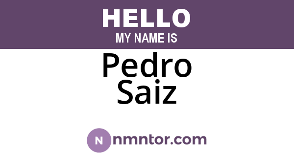 Pedro Saiz