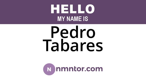 Pedro Tabares