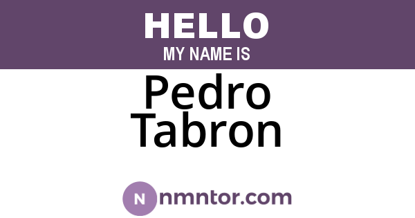 Pedro Tabron