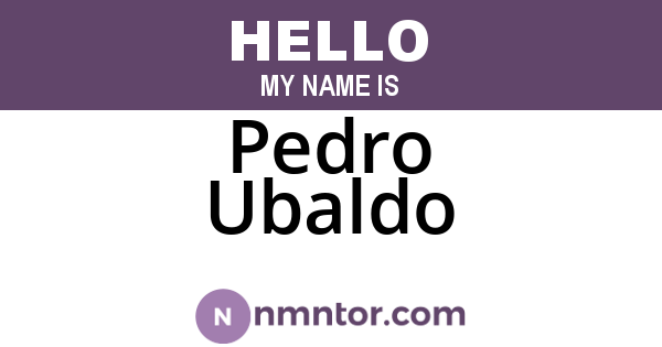 Pedro Ubaldo