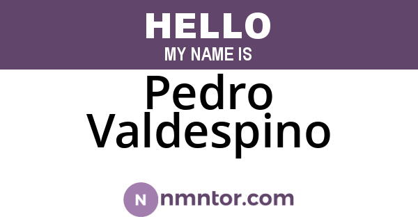 Pedro Valdespino