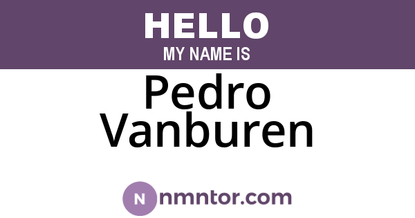 Pedro Vanburen