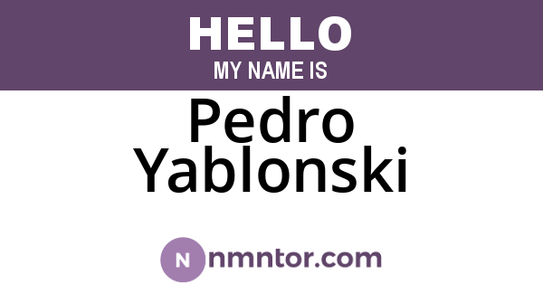 Pedro Yablonski