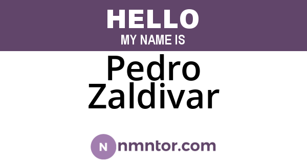 Pedro Zaldivar