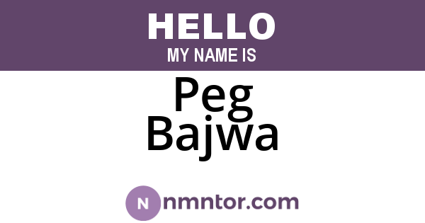 Peg Bajwa