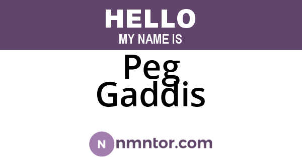Peg Gaddis