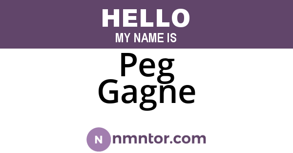 Peg Gagne
