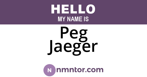 Peg Jaeger