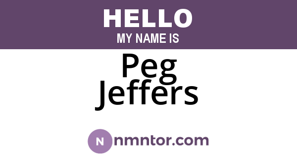 Peg Jeffers
