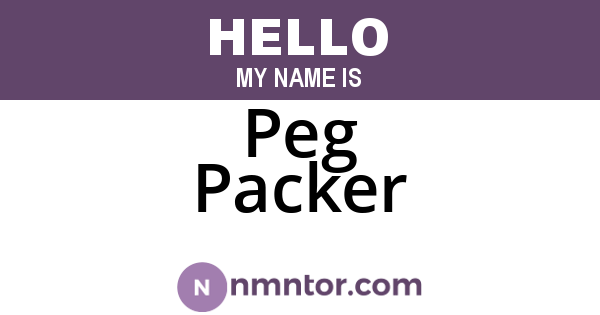 Peg Packer