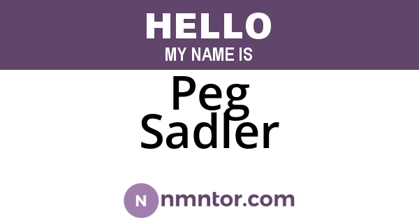Peg Sadler