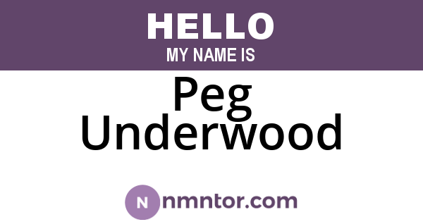 Peg Underwood