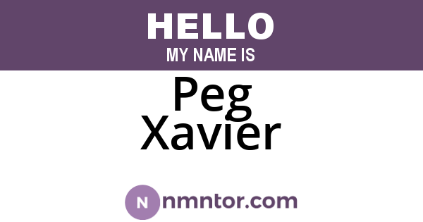 Peg Xavier