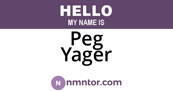 Peg Yager