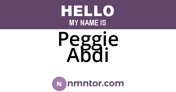 Peggie Abdi