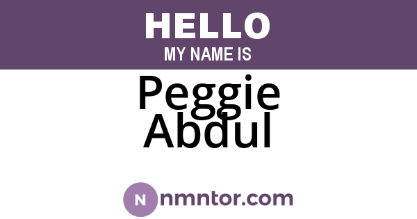 Peggie Abdul