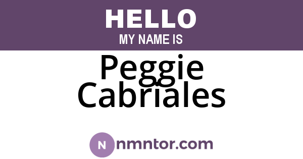 Peggie Cabriales