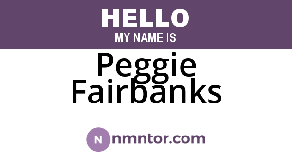Peggie Fairbanks