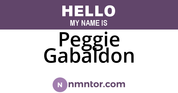 Peggie Gabaldon