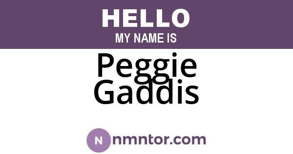 Peggie Gaddis