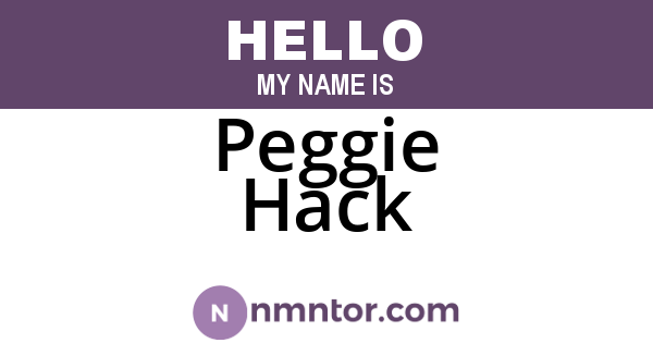 Peggie Hack