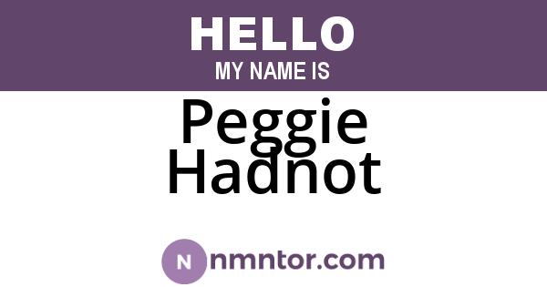 Peggie Hadnot