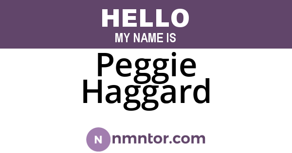 Peggie Haggard