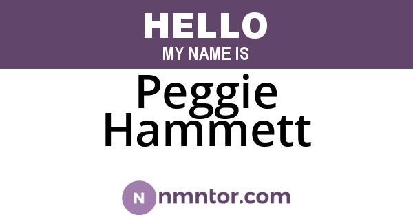 Peggie Hammett