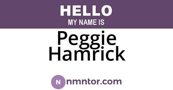 Peggie Hamrick