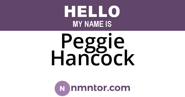 Peggie Hancock