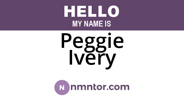 Peggie Ivery