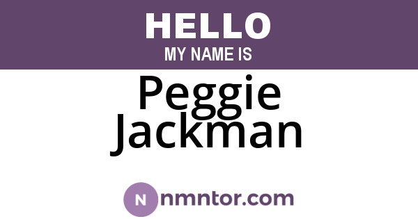 Peggie Jackman